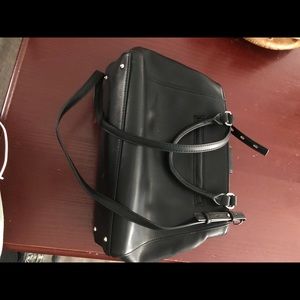 Enzo Angiolini black vegan leather handbag